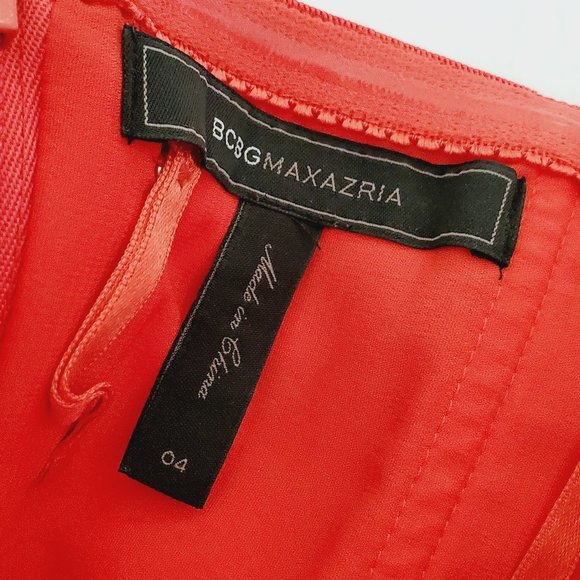 BCBG Roselle Lace Red Berry Strapless Mini Dress - Picture 7 of 12